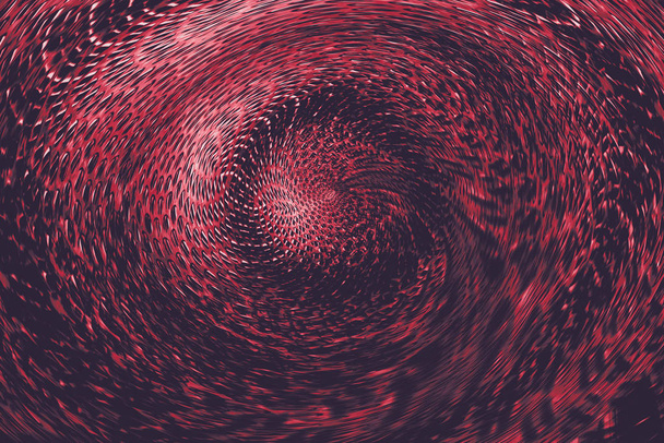 Portale rosso sferico contorto in mondo soprannaturale. Sfondo astratto del tunnel spaziale ultraterreno. Spazio mistico infernale
. - Foto, immagini