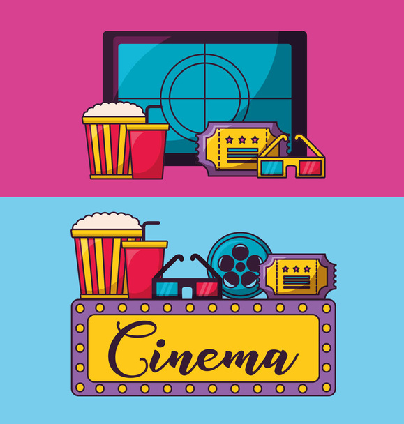 cinema movie design - Vector, Image