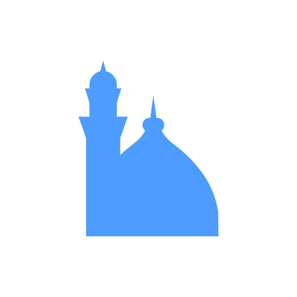 Mosque icon vector - Islamic prayer house sign - Vector, Image