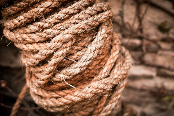 Natural rope beige color. - Photo, Image