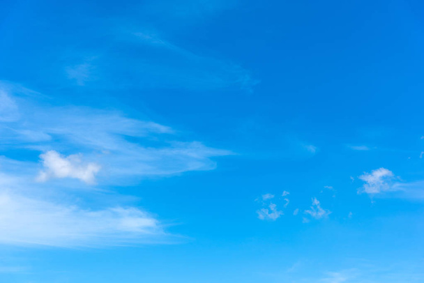 blue sky with white, soft clouds in the springtime - Photo, Image