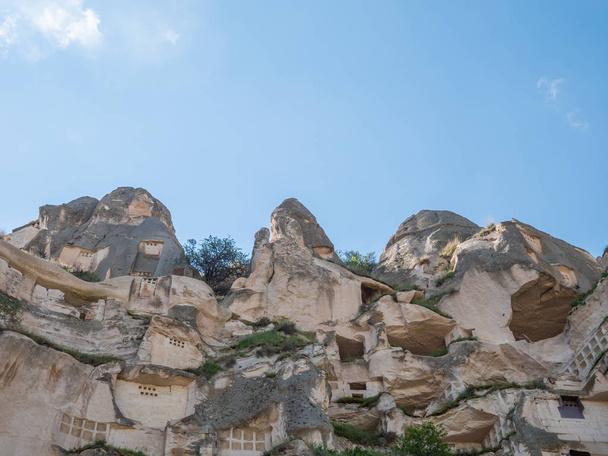 Cave town and rock formations in Zelve Valley, Cappadocia, Turke - Photo, Image