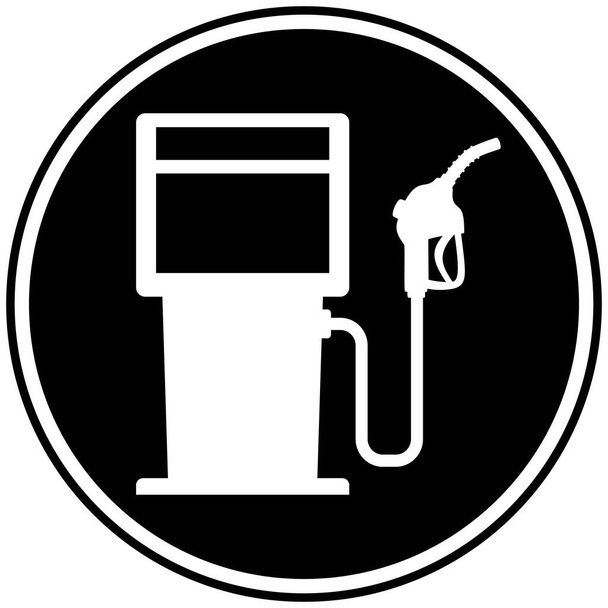 Einzelne grüne Gas-Pumpe stock abbildung. Illustration von ikone - 9037919