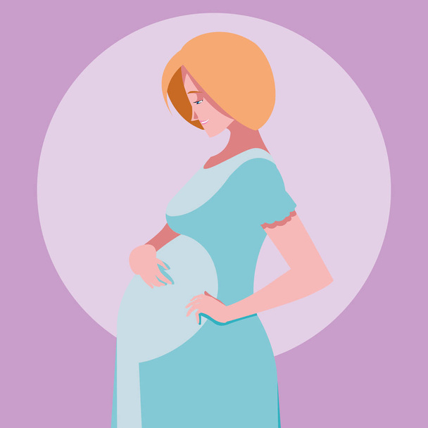 mulher grávida avatar personagem
 - Vetor, Imagem