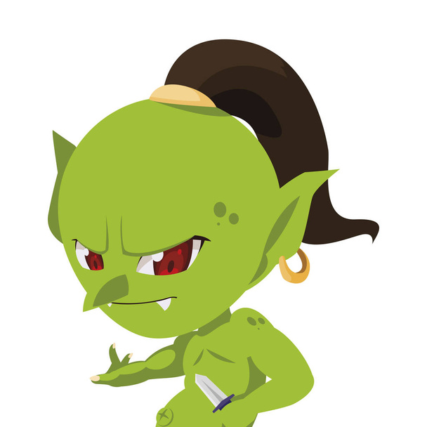 ugly troll magic character - Вектор,изображение