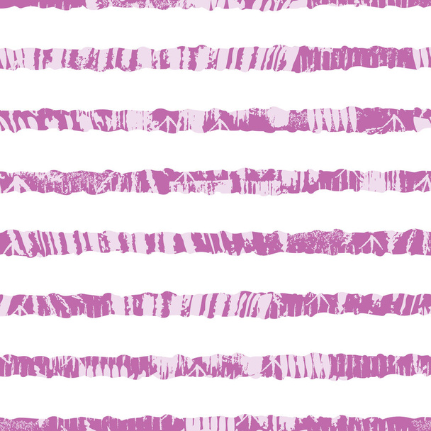 Roze en witte verf getextureerde strepen patroon - Vector, afbeelding
