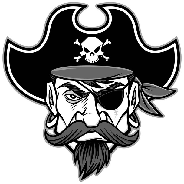 Pirate Mascot Illustrazione - Un cartone animato illustrazione di una mascotte Pirata
. - Vettoriali, immagini
