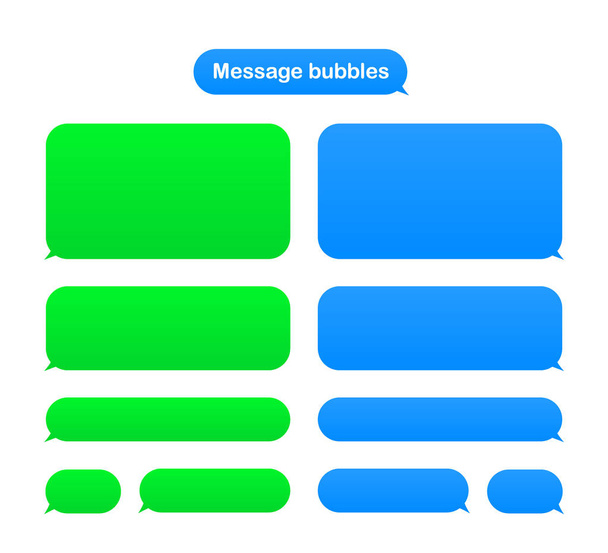 Message bubbles design template for messenger chat. Vector stock illustration. - Vector, Image