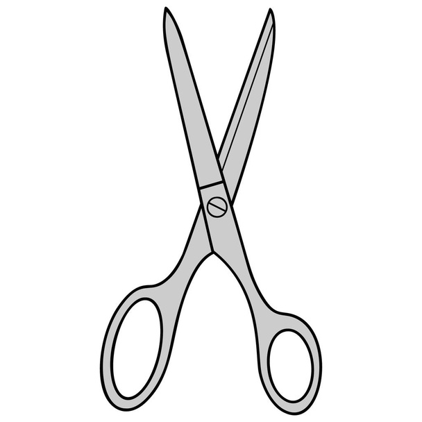 Scissors Cartoon - A cartoon illustration of a pair of Scissors. - Vecteur, image