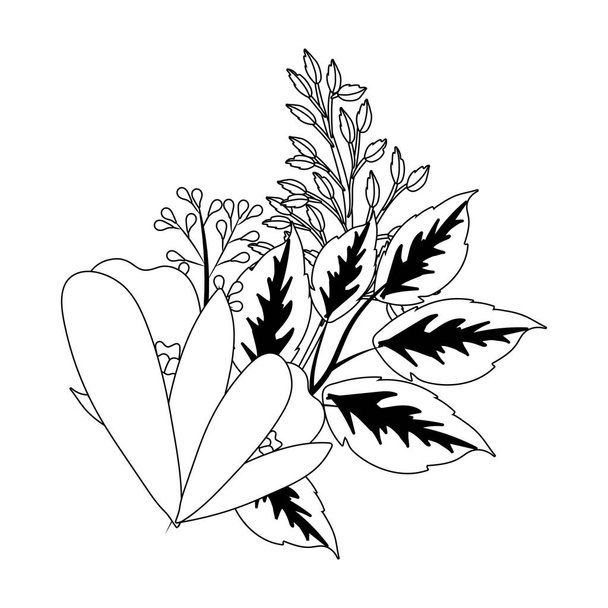 květinovým tropical kreslený - Vektor, obrázek
