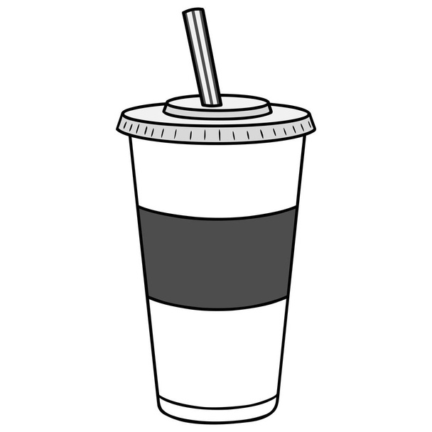 Soft Drink - A cartoon illustration of a Soft Drink. - Vector, Image