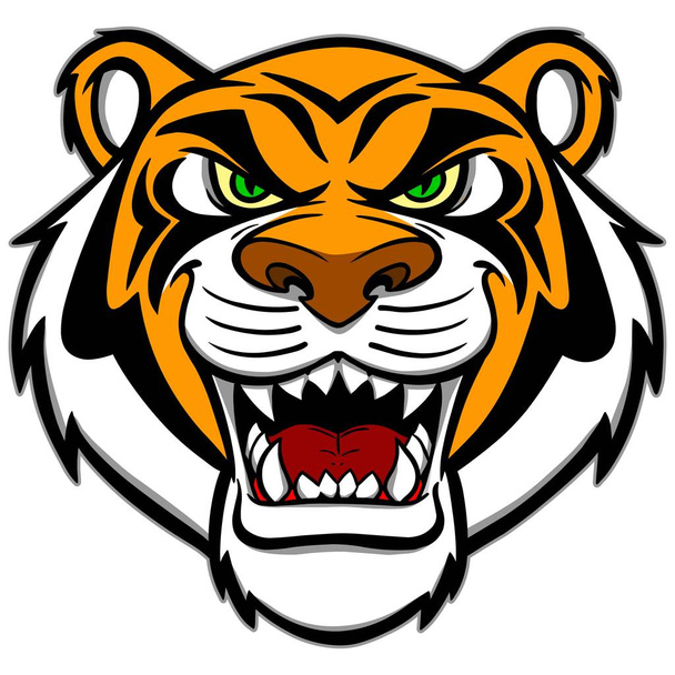 Tiger Mascot - Uma ilustração dos desenhos animados de uma mascote tigre
.  - Vetor, Imagem