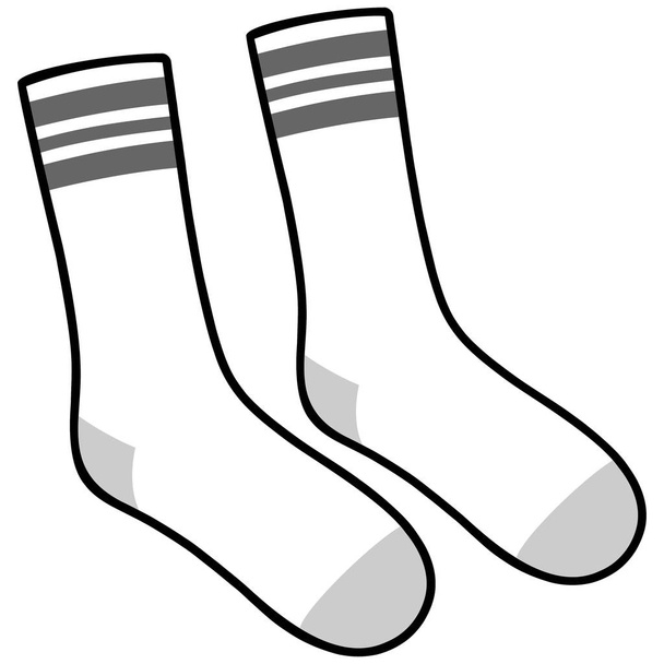 SOCKS-kreslený obrázek dvojice trubních ponožek. - Vektor, obrázek