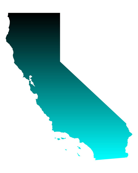 χάρτη της Καλιφόρνιας - Διάνυσμα, εικόνα