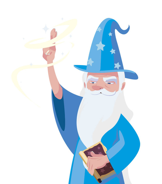 witch and wizard of tales characters - Vector, Imagen