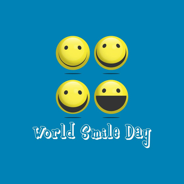 Día Mundial de la Sonrisa Vector Plantilla Diseño Ilustración
 - Vector, Imagen