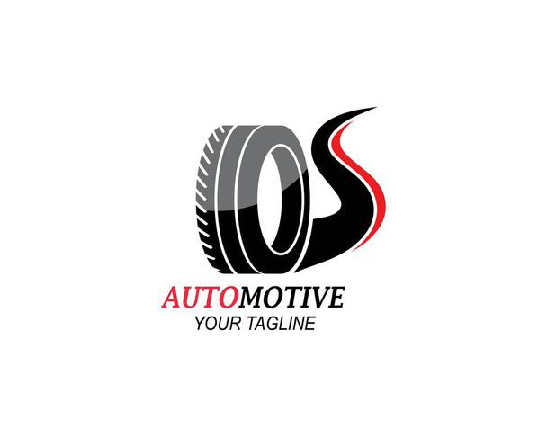 Reifen, Räder der Automobil-Ikone Logo Vectortemplate - Vektor, Bild