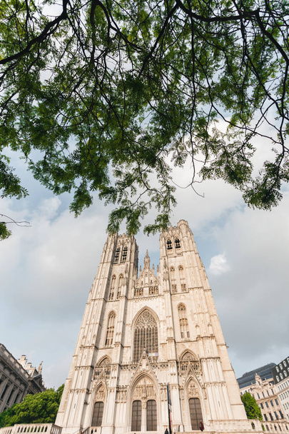 Brussels Cathedral or Saint Michel et Gudula Cathedral in Brussels, Belgium - Fotografie, Obrázek