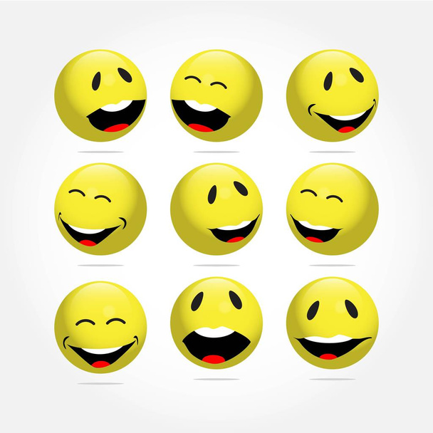 Посмішка смайлик Векторний дизайн шаблону Ілюстрація
 - Вектор, зображення