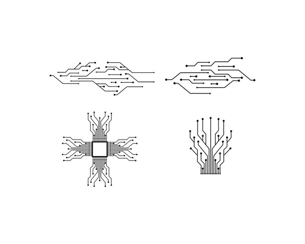 design de linha de placa de circuito ilustração  - Vetor, Imagem