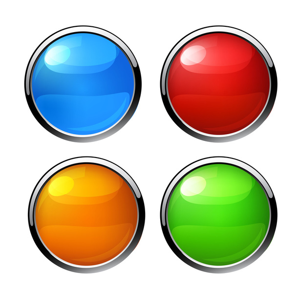 Buttons, elements round - Vector, Image