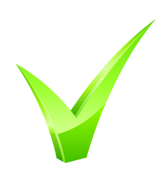 Векторная зеленая галочка
 - Вектор,изображение