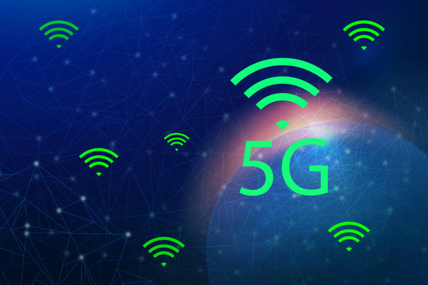 Réseau Internet 5G et connexion intelligente, concepts de communication et espace vide
. - Photo, image