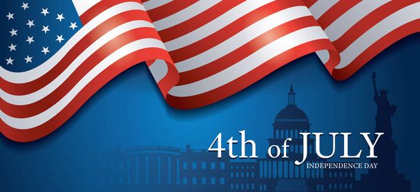 Bandiera of United States Of America 4 luglio, Luoghi di interesse
 - Vettoriali, immagini