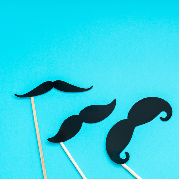 Paper moustaches for men fathers dad concept - Photo, image