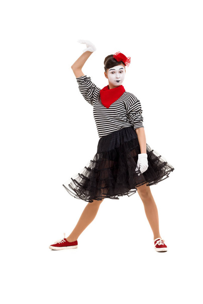 mime woman artist looking at camera - 写真・画像
