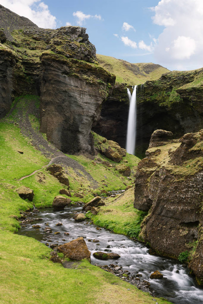 Kvernufoss Waterfall, Iceland - Foto, afbeelding