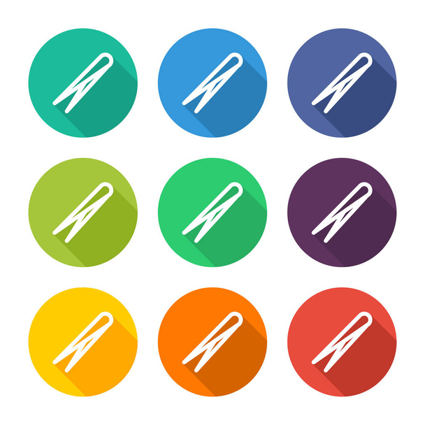 Иллюстрация значок для пинцета с несколькими цветовыми альтернативами
 - Вектор,изображение