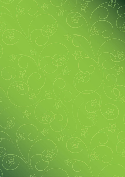 яскраво-зелений векторний квітковий фон формату А4 з градієнтом
 - Вектор, зображення