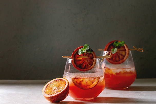 Blood orange cocktail - Fotoğraf, Görsel