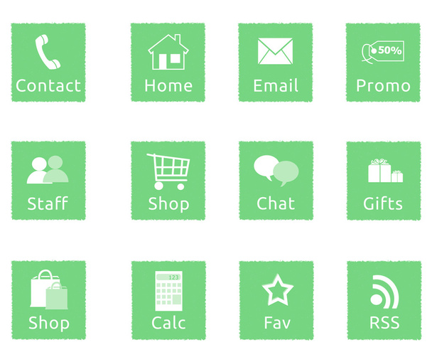 Green web icons - Photo, Image