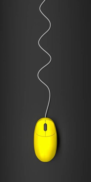 yellow computer mouse - Foto, Imagem