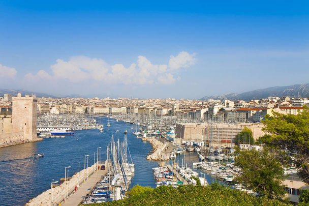 Vista panorámica del puerto de Marsella (Europa-Francia
) - Foto, imagen