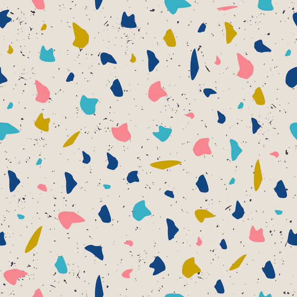 Vector seamless terrazzo pattern. Background with textured surface - Vector, Image