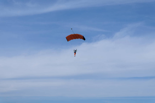 Skydiving. A parachute is in the sky. - Photo, Image