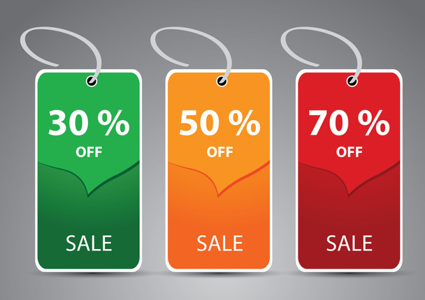 Discount cards, tags, labels - Vector, Imagen