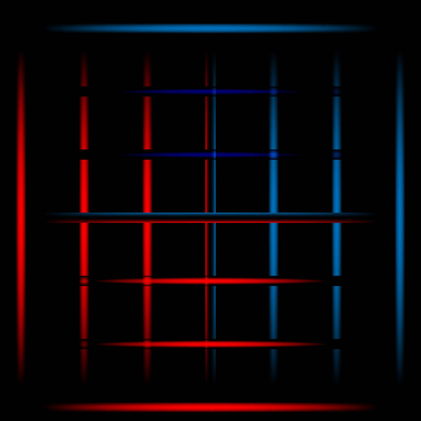 3d punainen ja sininen haalistuva neon valo elementtejä, grid mustalla pohjalla. Futuristinen abstrakti kuvio. Tekstuuri web-suunnittelu, sivusto, esityksiä, digitaalinen tulostus, muoti, konsepti suunnittelu. EPS 10
. - Vektori, kuva