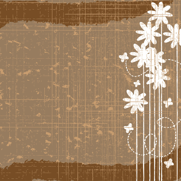 Grunge floral background - Vettoriali, immagini