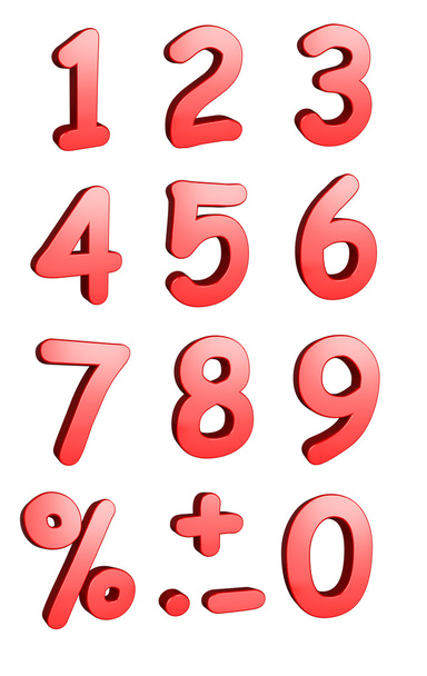 3d Numbers - Φωτογραφία, εικόνα