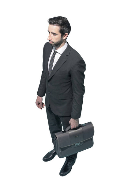 Businessman standing with briefcase - Φωτογραφία, εικόνα