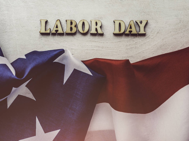 Beautiful card with congratulations on Labor Day - Foto, Imagem