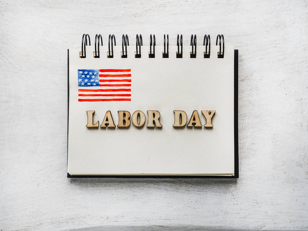 Beautiful card with congratulations on Labor Day - Foto, Imagen