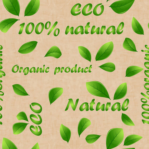 yeşil ürün dükkanı etiketleri, afiş ve sonrası için vejetaryen Desen - Vektör, Görsel