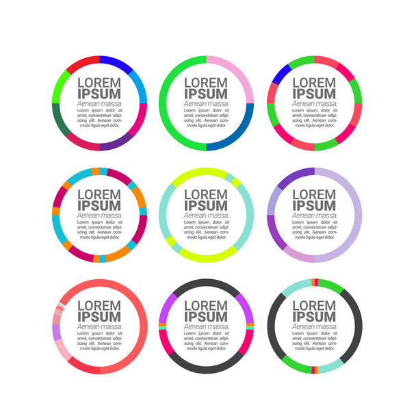 Set badge settore cerchio colore. Vettore
 - Vettoriali, immagini