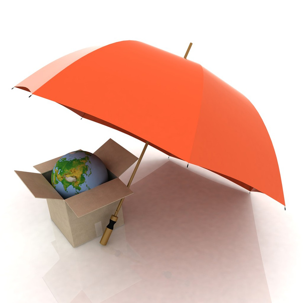 Umbrella Protect Earth in box - Foto, immagini