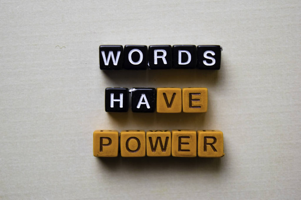 Words Have Power on wooden blocks. Business and inspiration concept - Foto, afbeelding